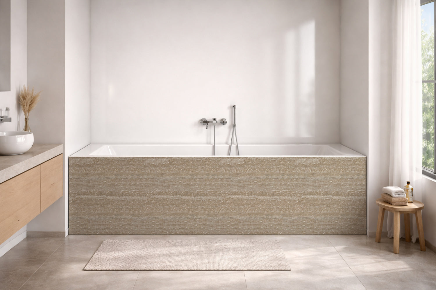 Badewannenverkleidung Steinoptik