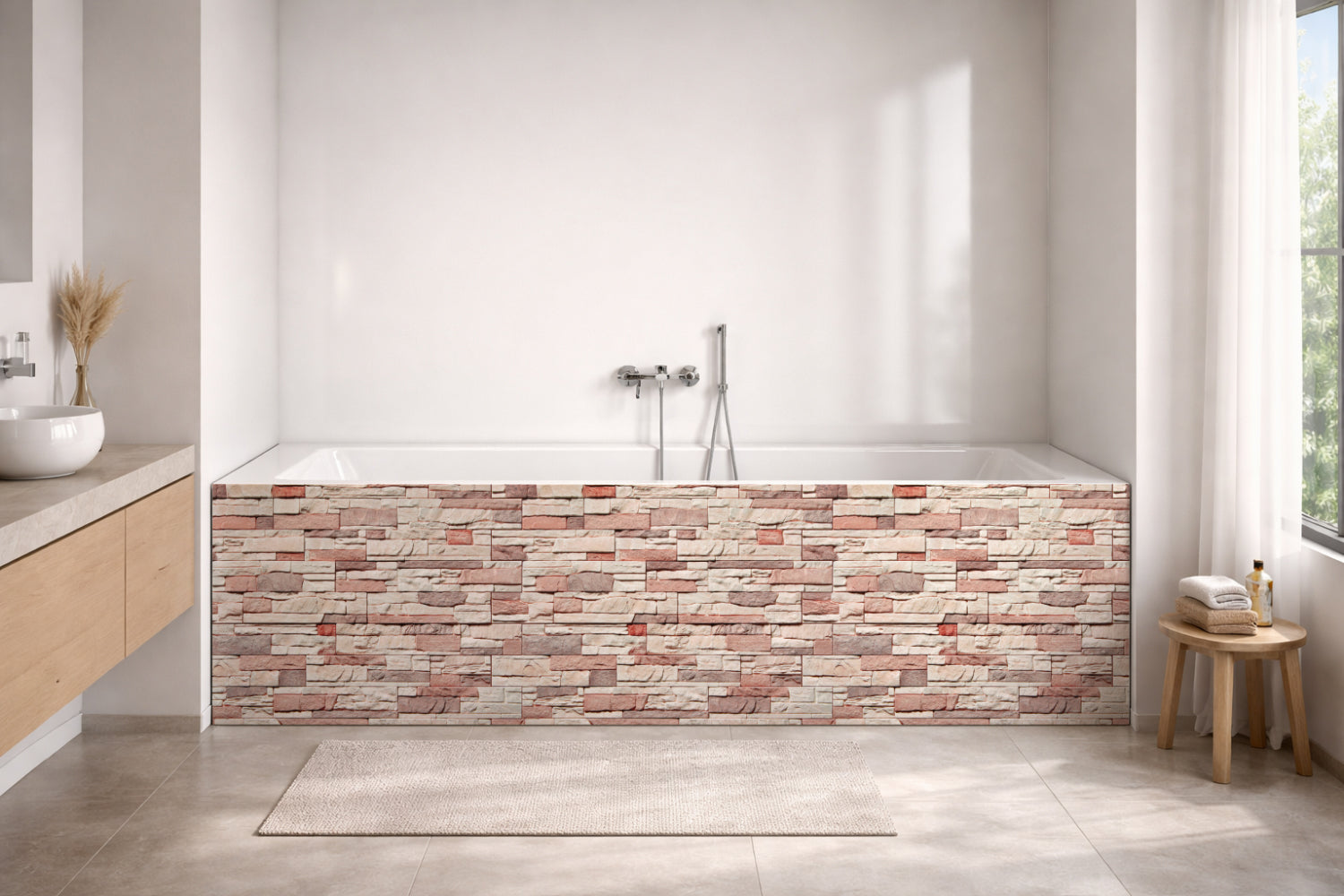 Badewannenverkleidung Steinoptik