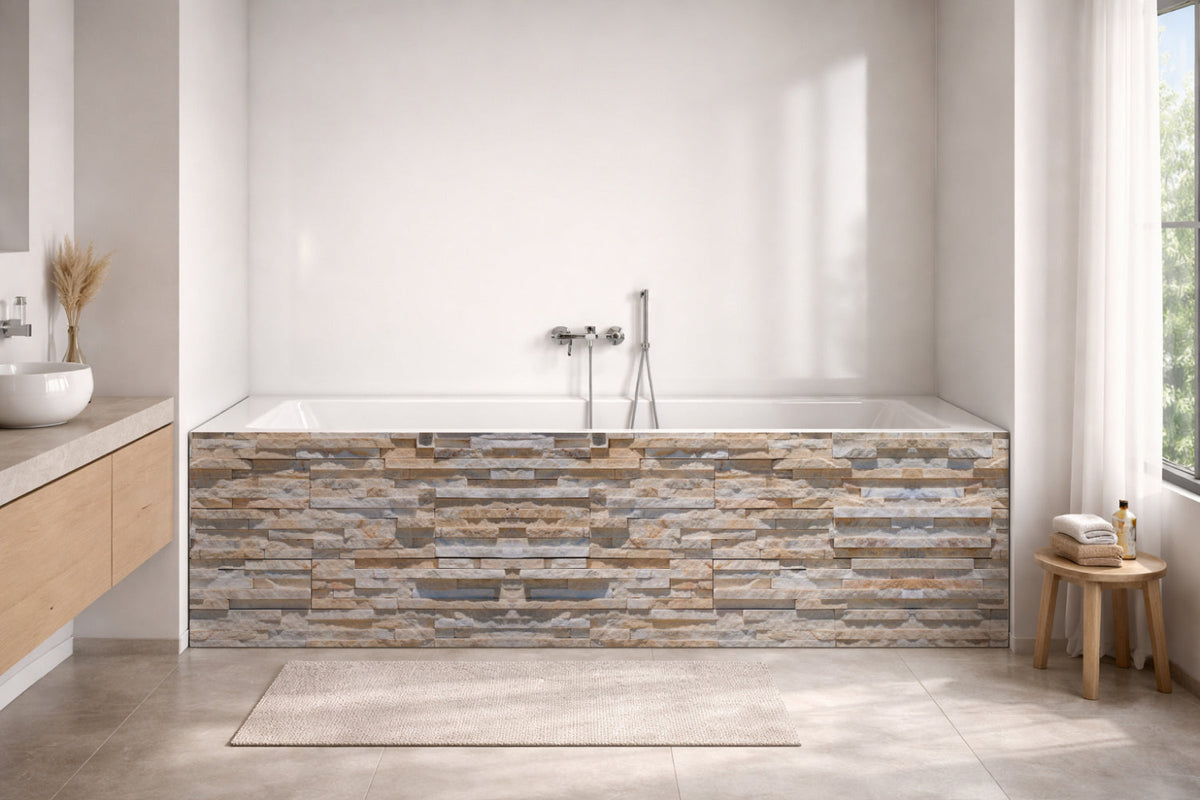 Badewannenverkleidung Steinoptik