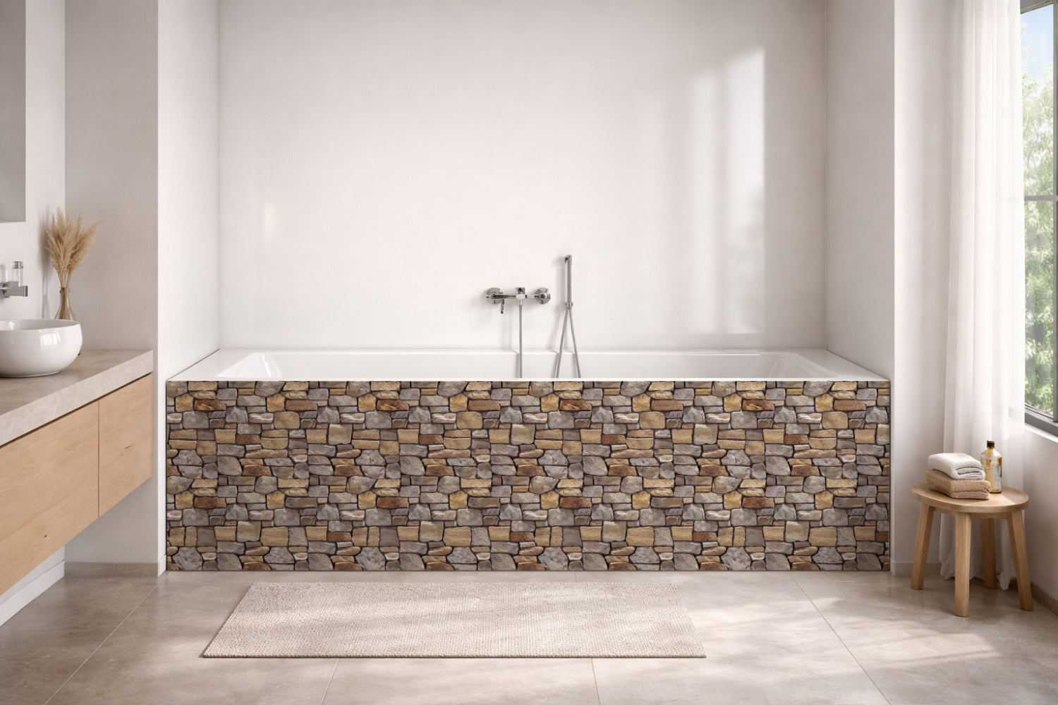 Badewannenverkleidung Steinoptik