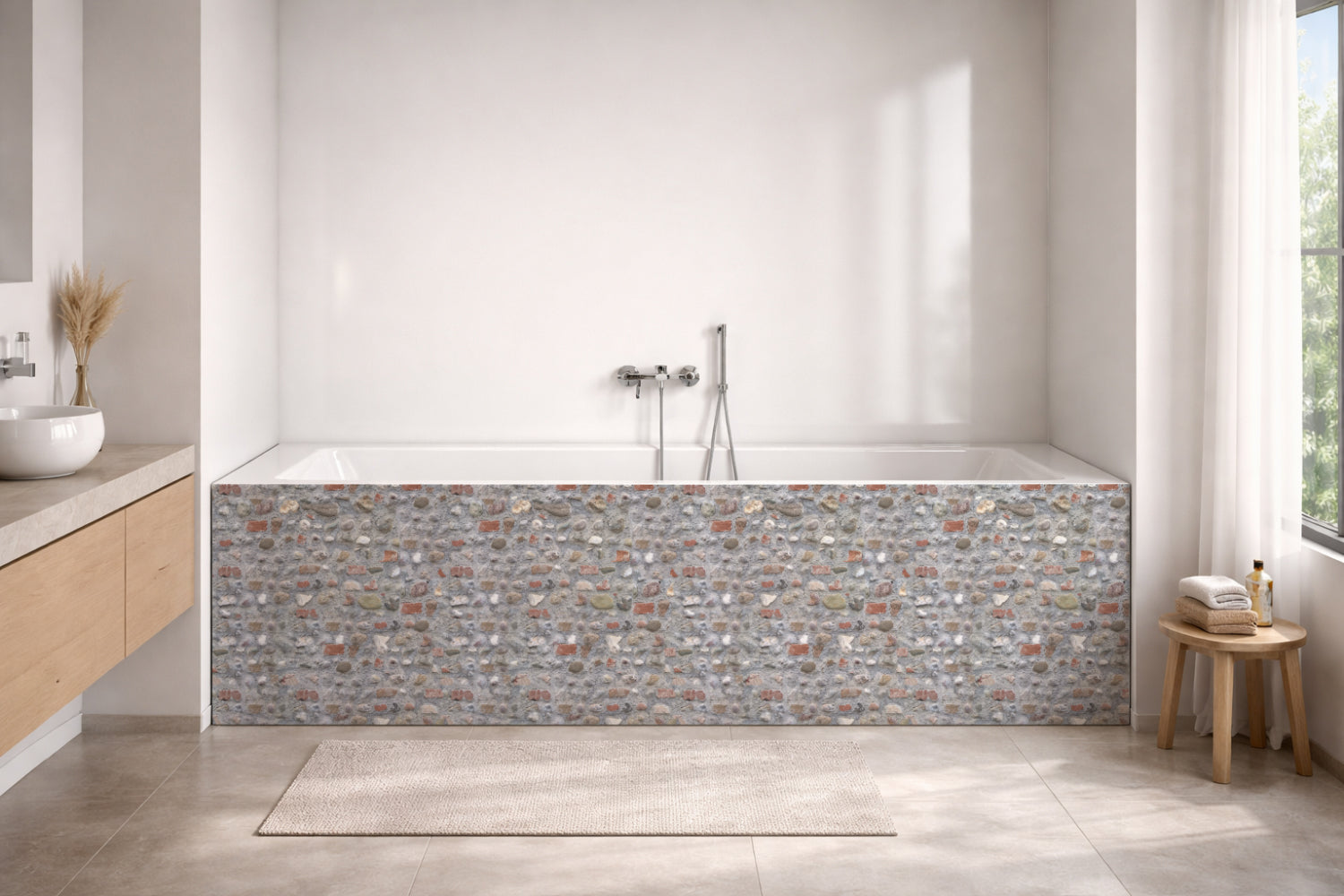 Badewannenverkleidung Steinoptik