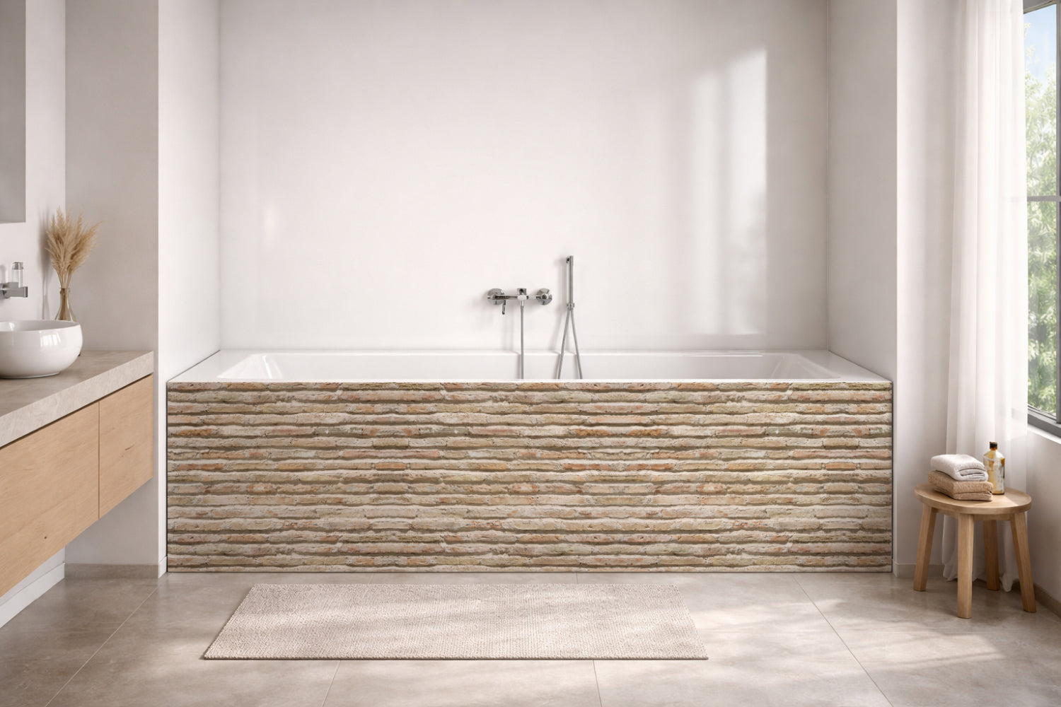 Badewannenverkleidung Steinoptik