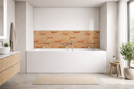 Badrückwand Steinoptik