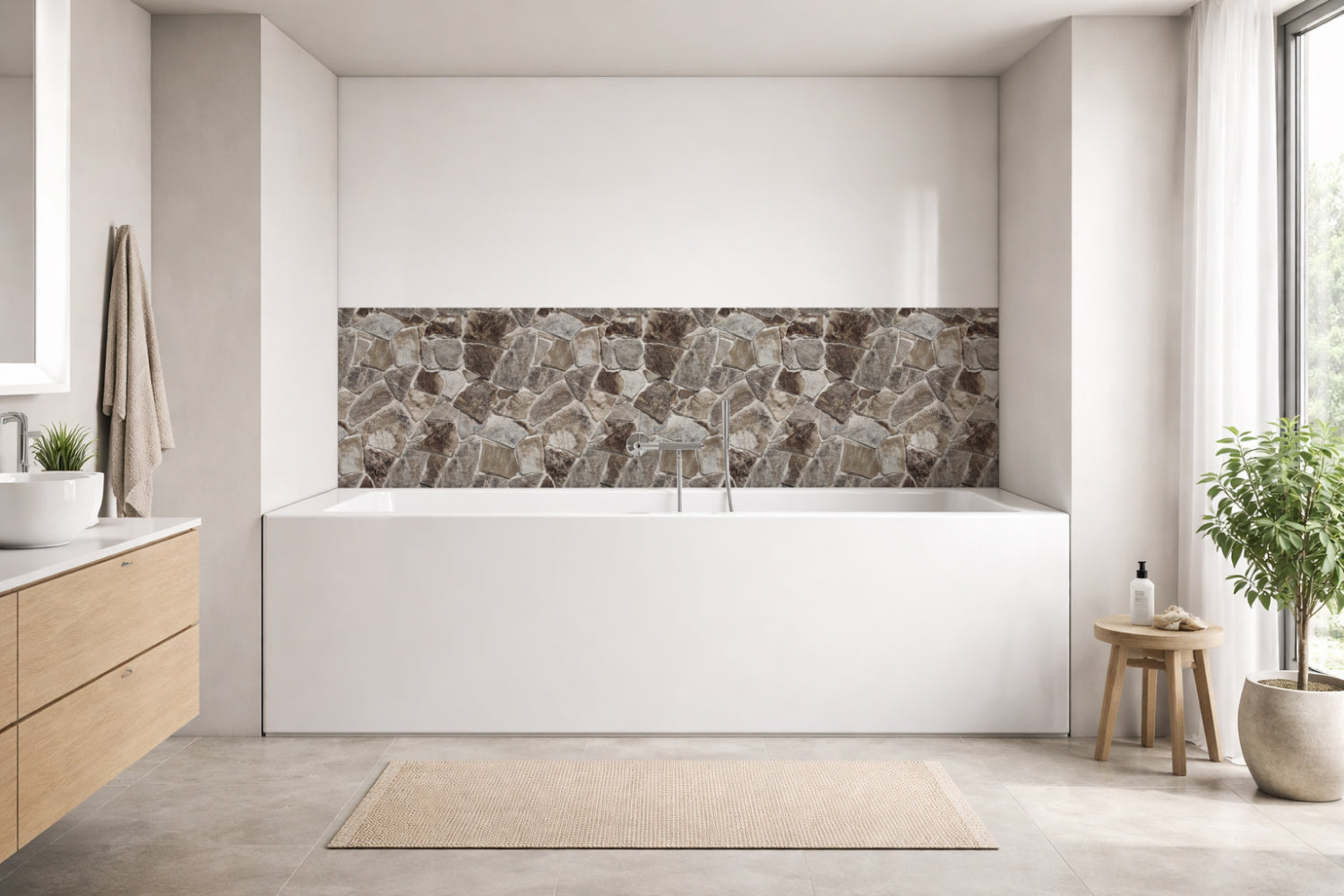 Badewannenverkleidung Steinoptik