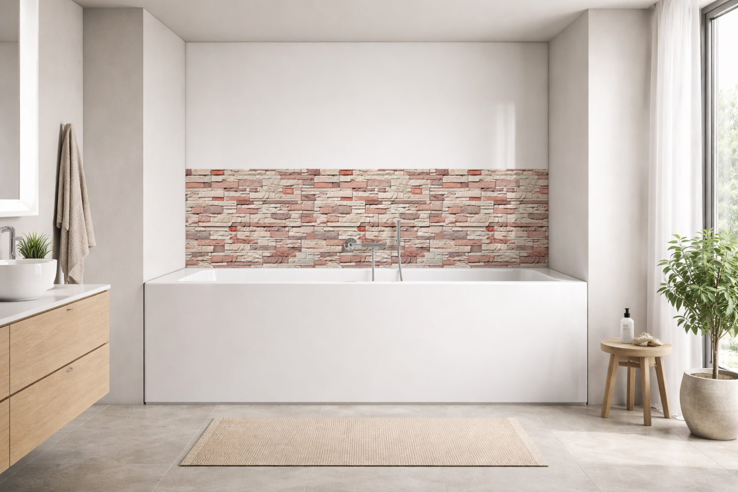 Badewannenverkleidung Steinoptik