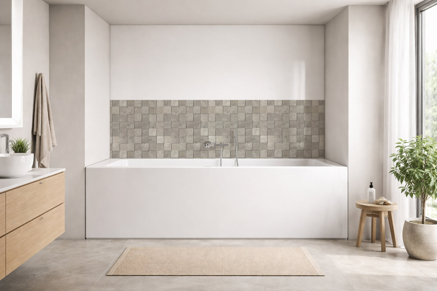 Badewannenverkleidung Steinoptik