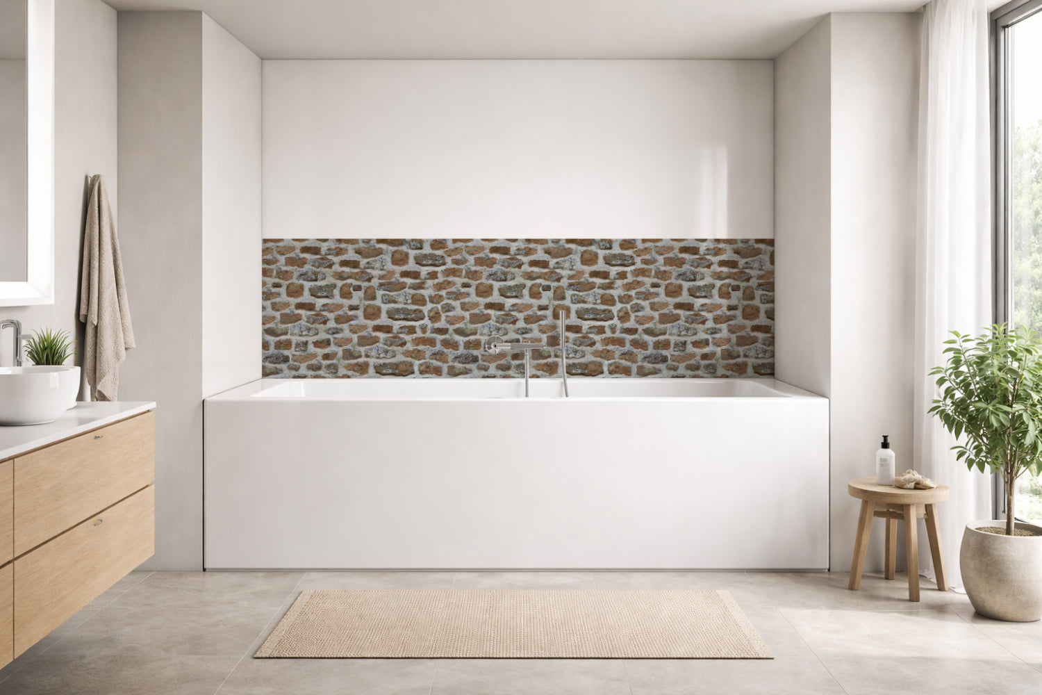 Badewannenverkleidung Steinoptik
