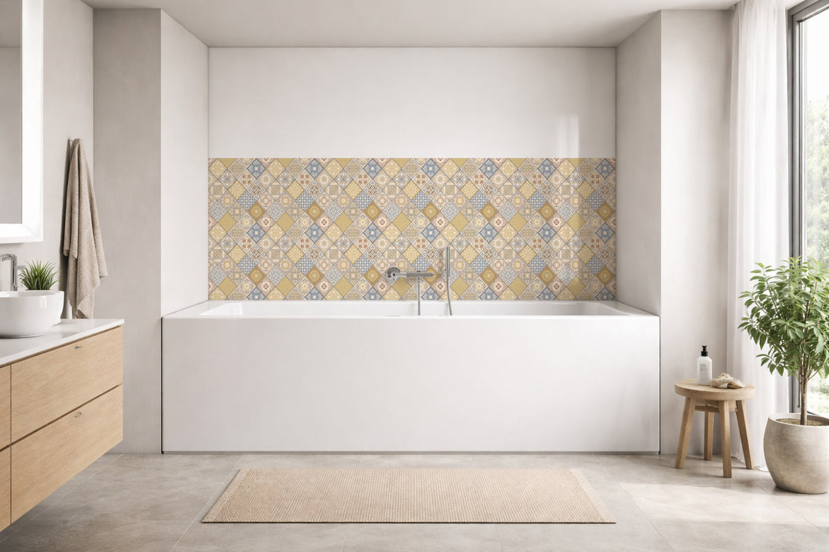 Badrückwand Patchwork