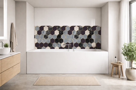 Badrückwand Patchwork