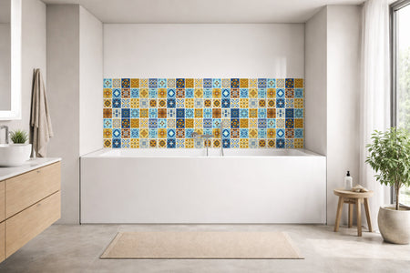 Badrückwand Patchwork