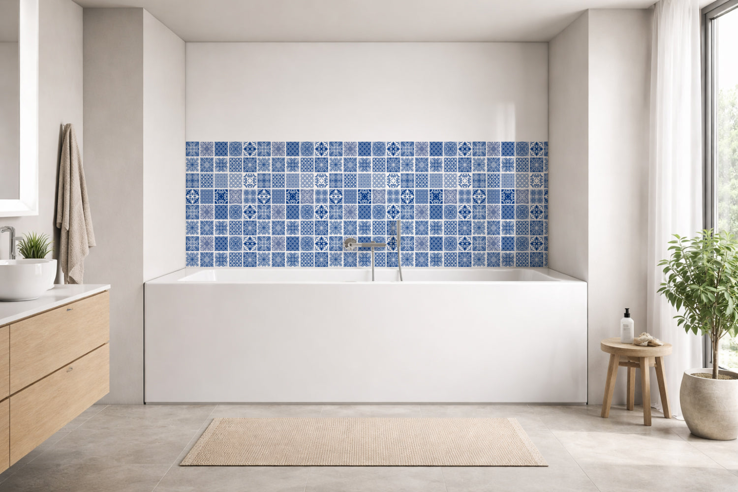 Badrückwand Patchwork