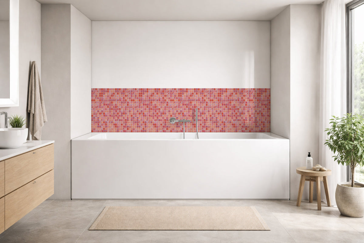 Badrückwand Fliesenoptik