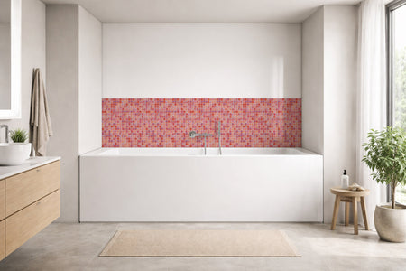 Badrückwand Fliesenoptik