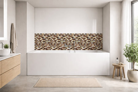 Badrückwand Fliesenoptik
