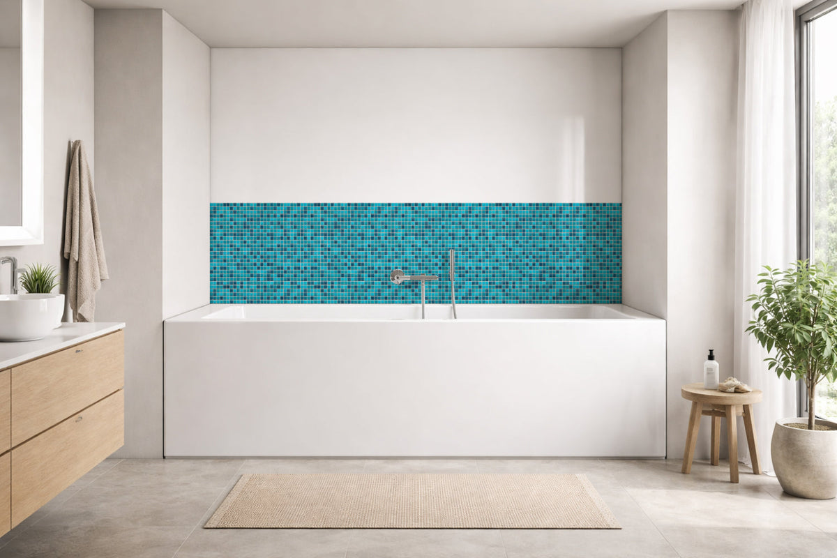 Badrückwand Fliesenoptik