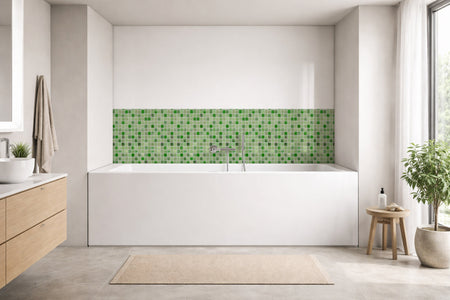 Badrückwand Fliesenoptik