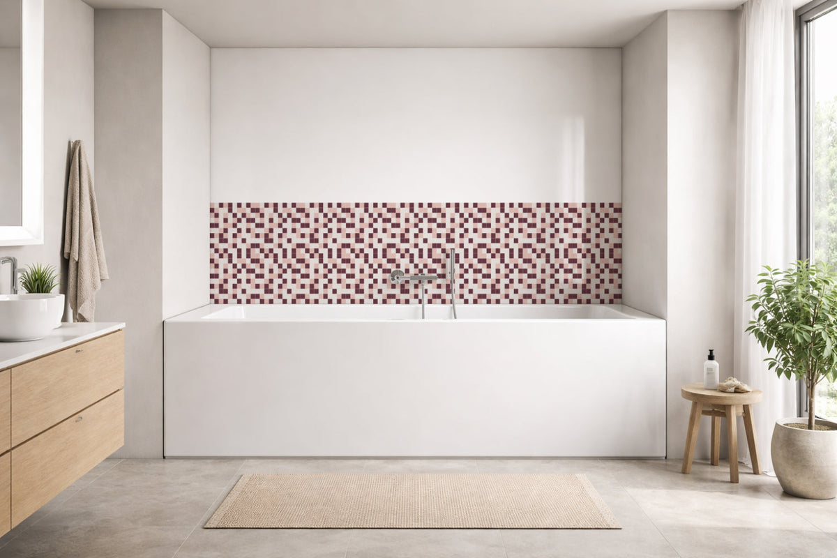 Badrückwand Fliesenoptik
