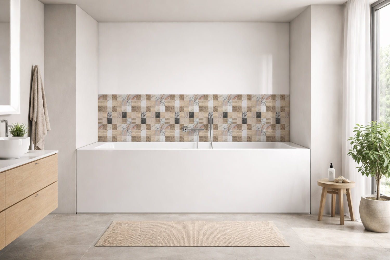 Badewannenverkleidung Fliesenoptik