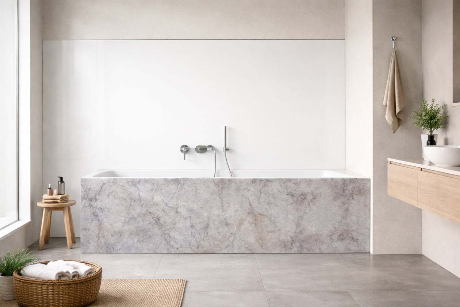 Badewannenverkleidung Marmoroptik