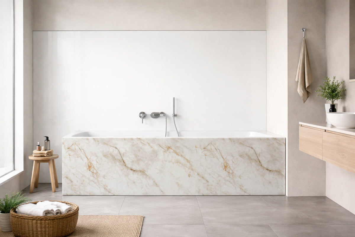 Badewannenverkleidung Marmoroptik
