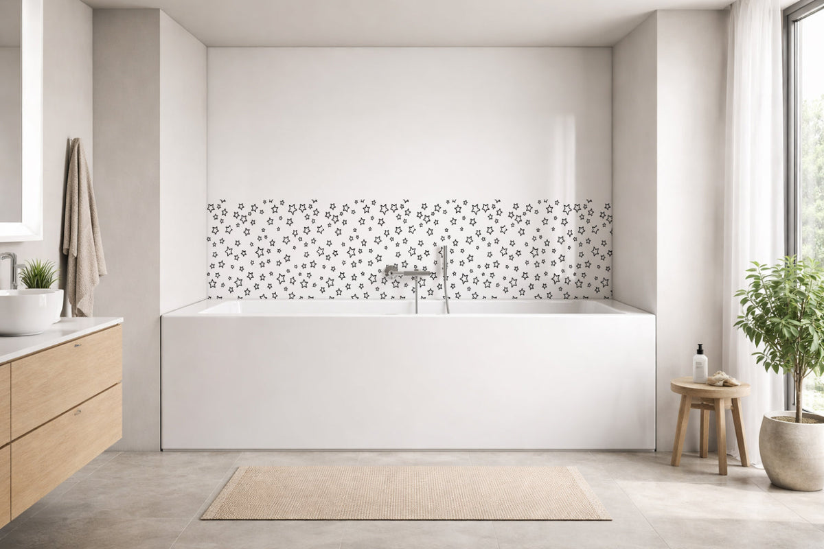 Badrückwand Muster