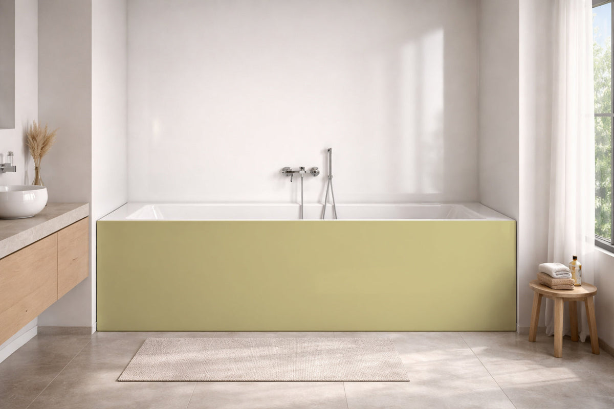 Badewannenverkleidung Einfarbig #CCC58F RAL 1000 (Grünbeige)