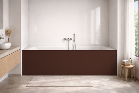 Badewannenverkleidung Einfarbig RAL 8016 Mahagonibraun