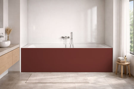 Badrückwand Einfarbig RAL 3009 Oxidrot