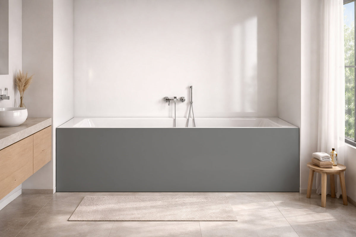 Badewannenverkleidung Einfarbig RAL 7037 Staubgrau