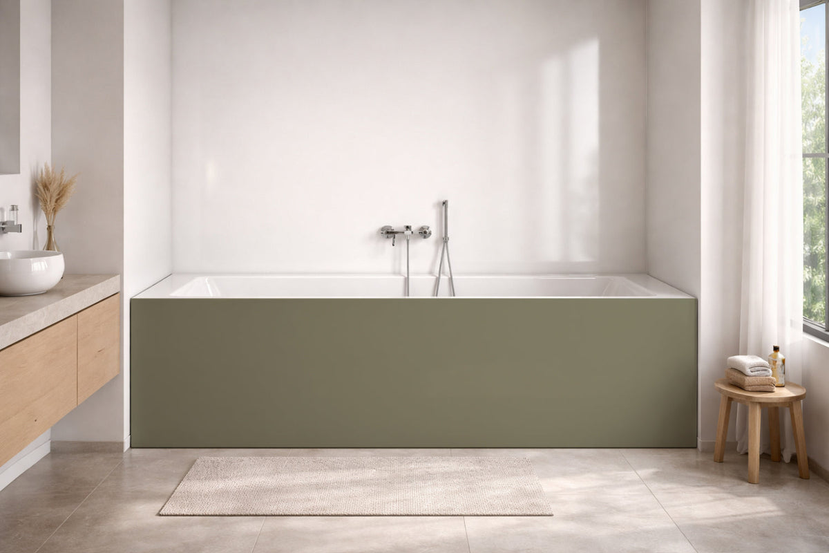 Badewannenverkleidung Einfarbig RAL 7002 Olivgrau