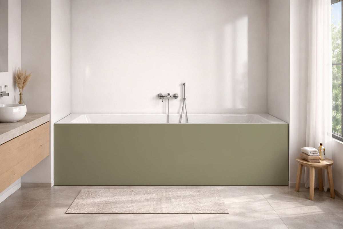 Badewannenverkleidung Einfarbig RAL 7034 Gelbgrau