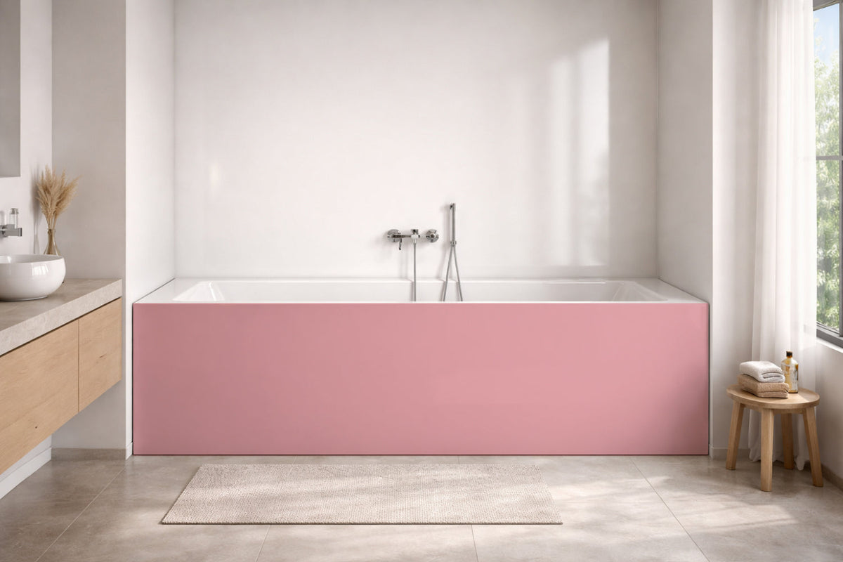 Badewannenverkleidung Einfarbig RAL 3015 Hellrosa