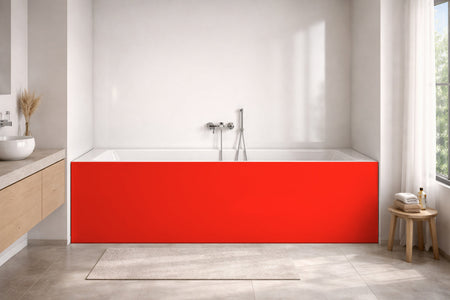 Badewannenverkleidung Einfarbig RAL 3026 Leuchthellrot