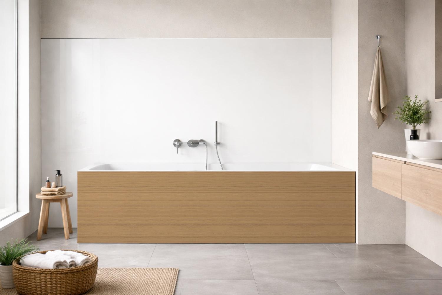 Badewannenverkleidung Holzoptik