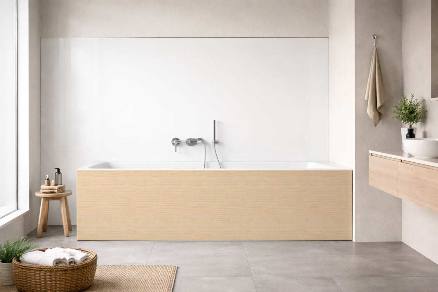 Badewannenverkleidung Holzoptik