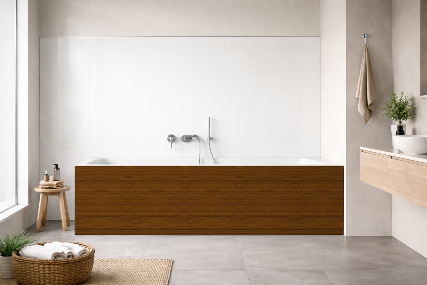 Badewannenverkleidung Holzoptik