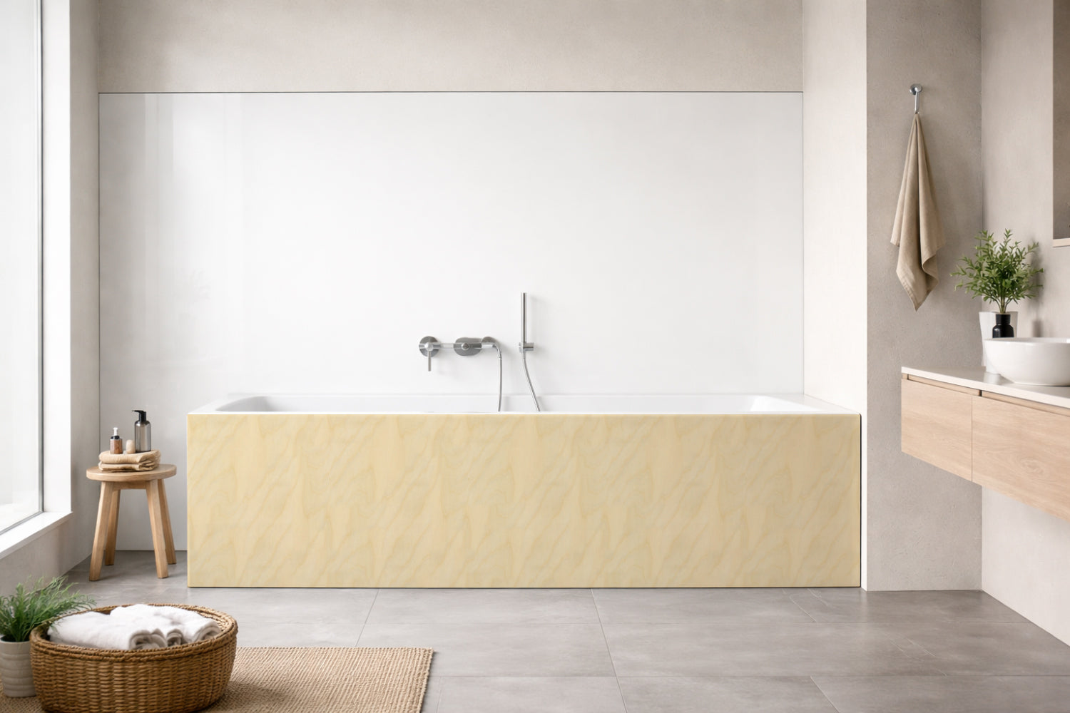 Badewannenverkleidung Holzoptik