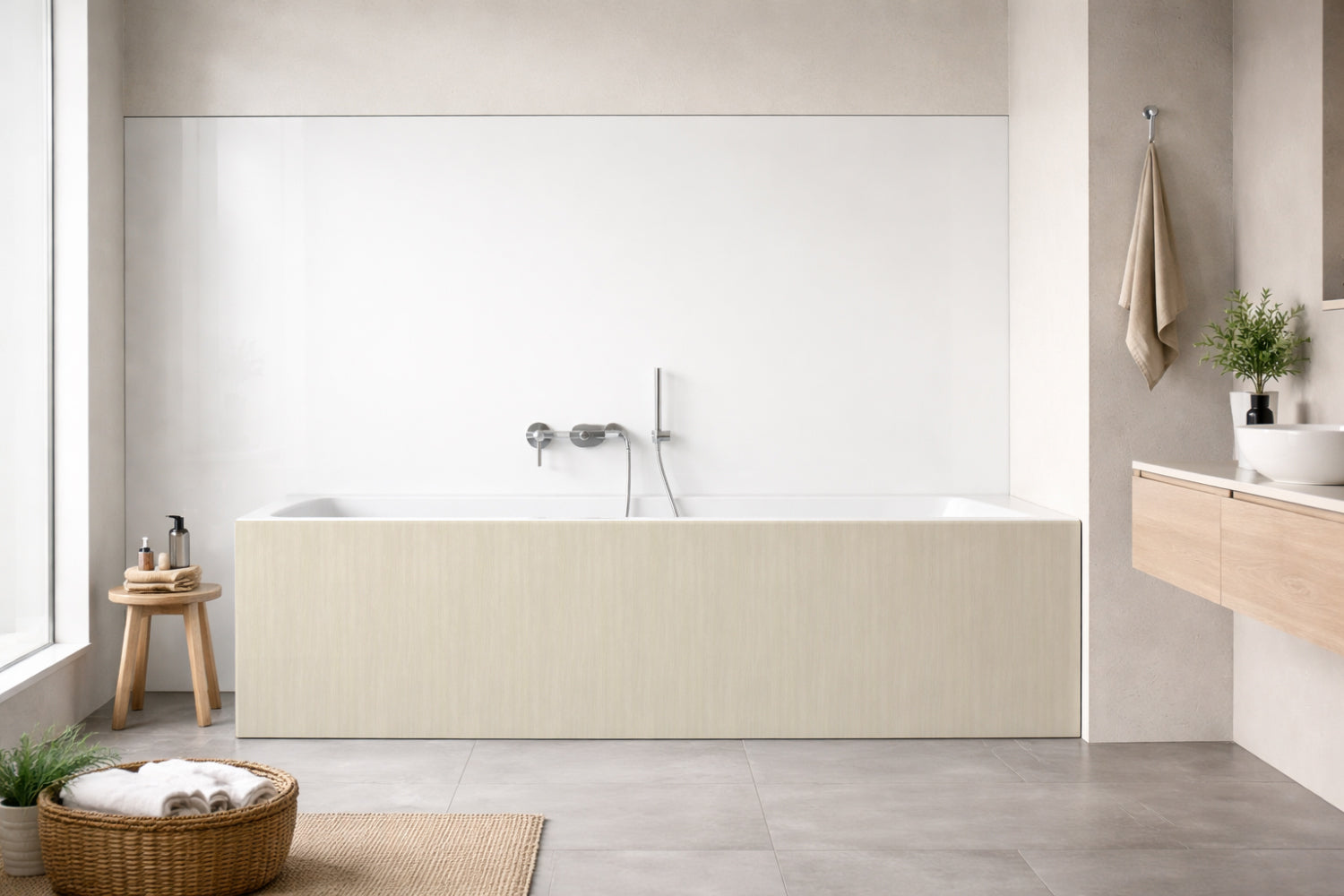 Badewannenverkleidung Holzoptik
