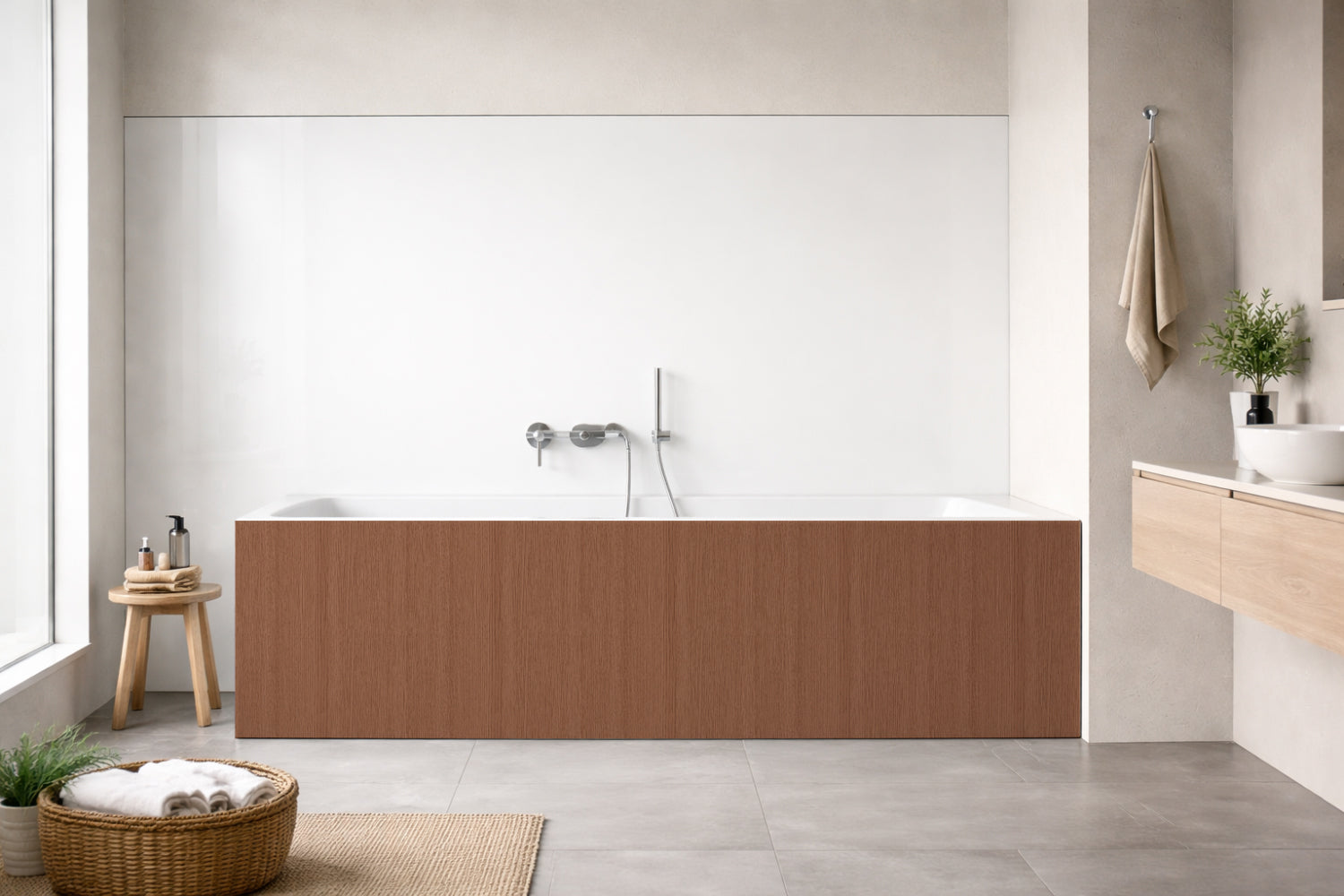 Badewannenverkleidung Holzoptik