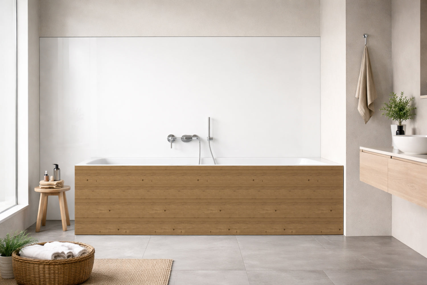 Badewannenverkleidung Holzoptik