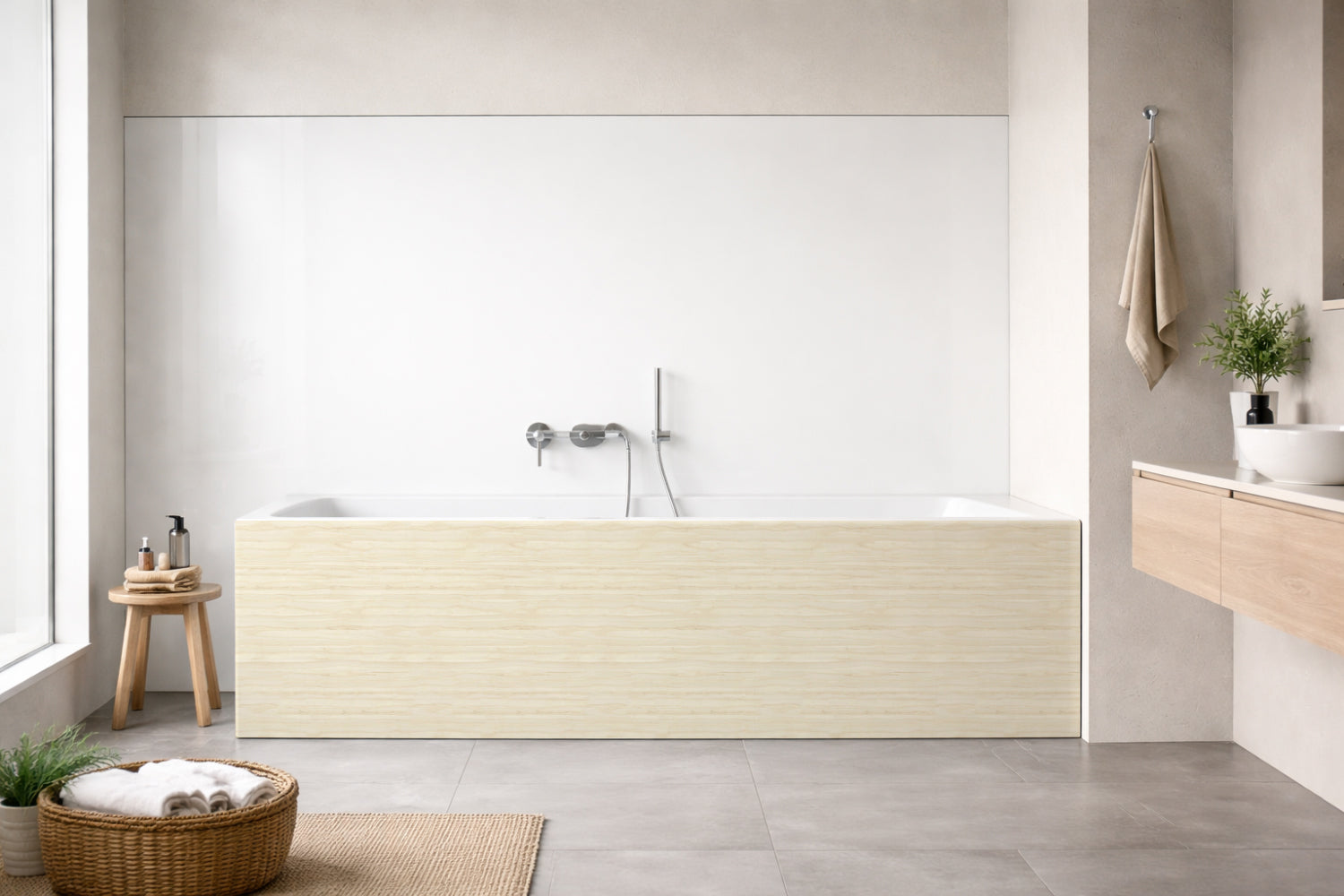 Badewannenverkleidung Holzoptik
