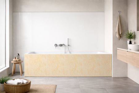 Badrückwand Holzoptik