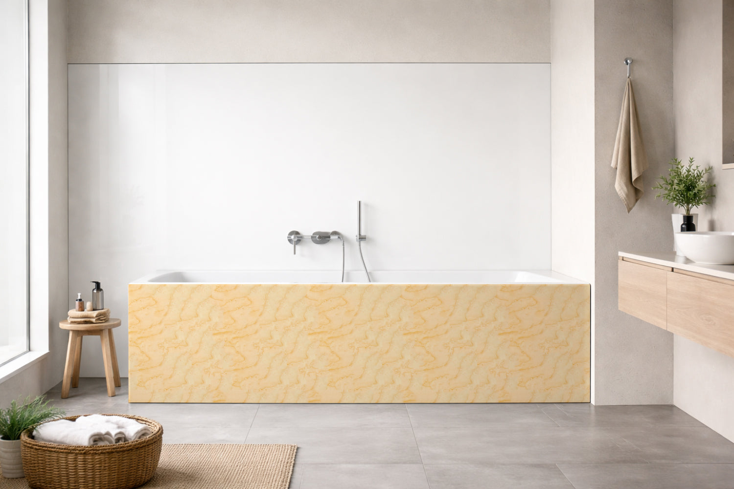 Badewannenverkleidung Holzoptik
