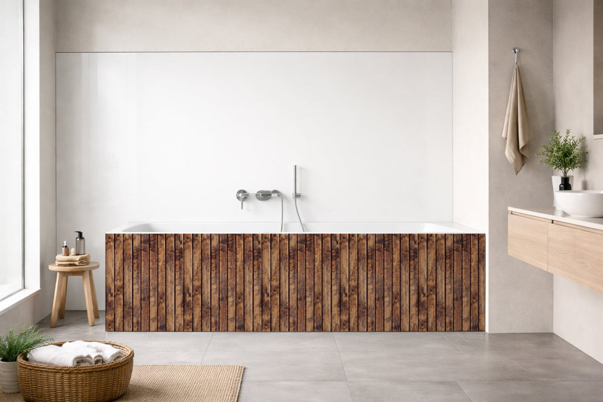 Badrückwand Holzoptik