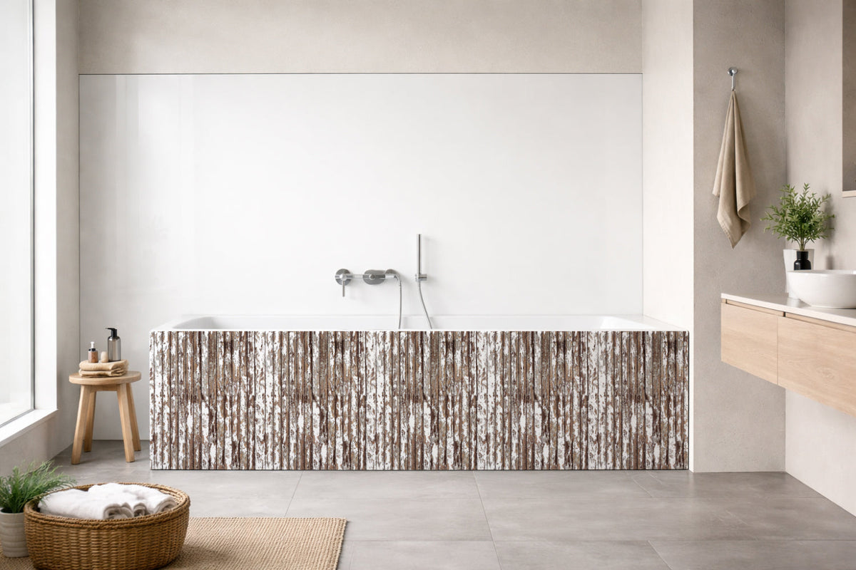 Badrückwand Holzoptik