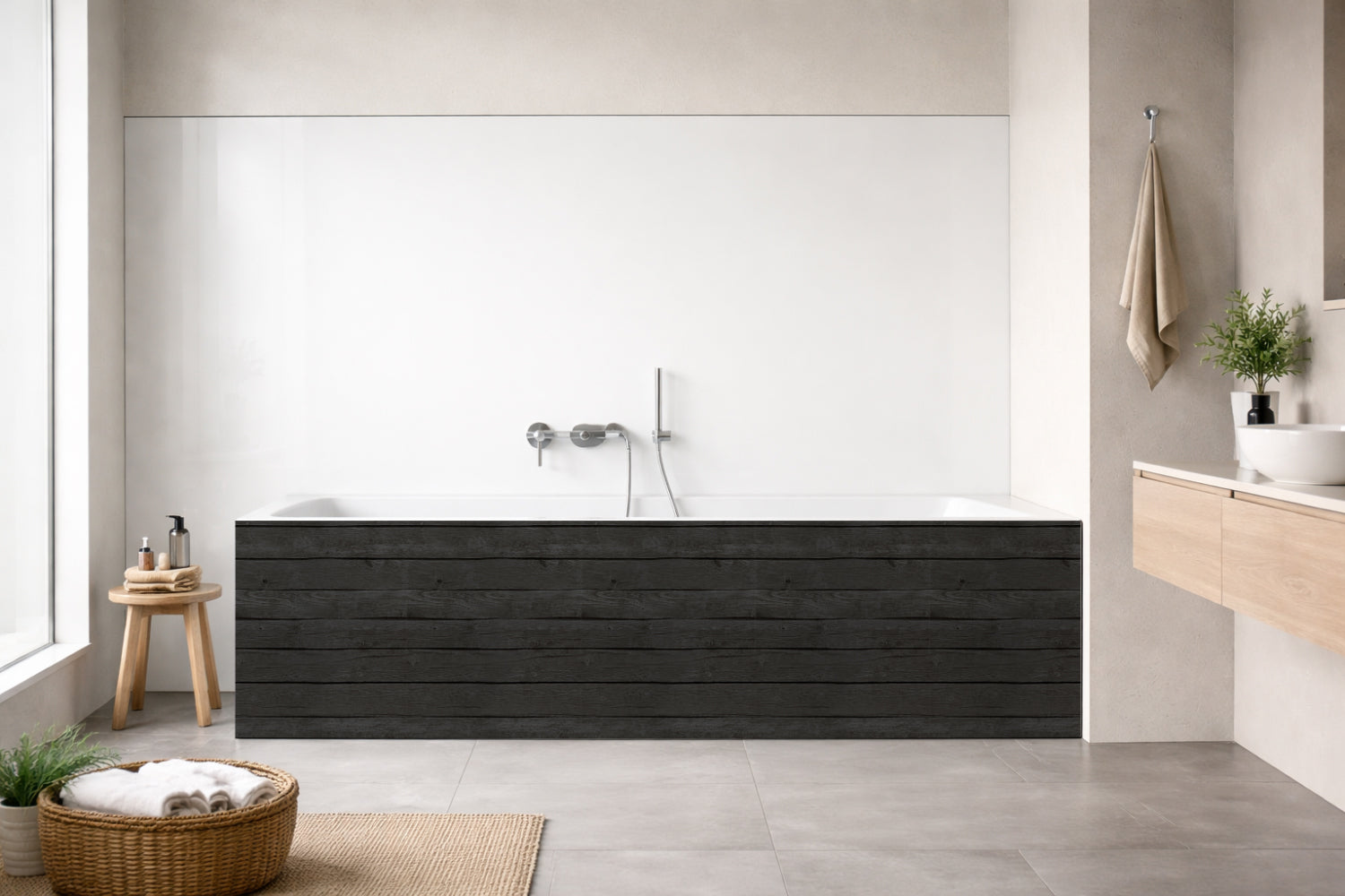 Badewannenverkleidung Holzoptik
