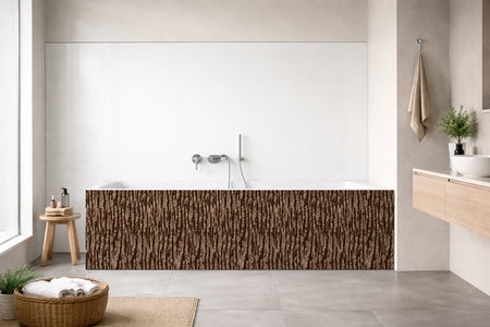 Badrückwand Holzoptik