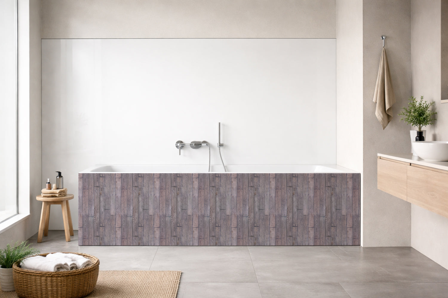 Badewannenverkleidung Holzoptik
