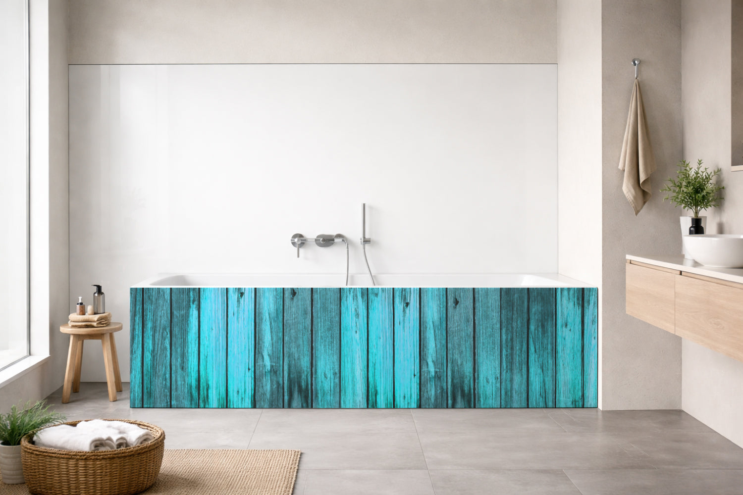 Badewannenverkleidung Holzoptik