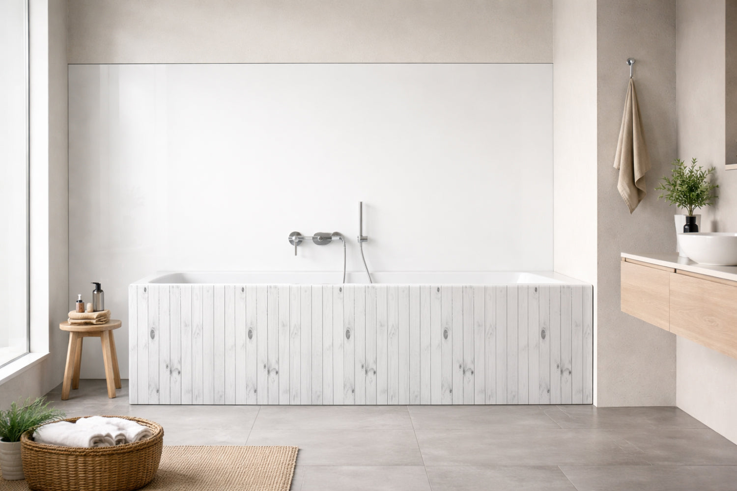 Badewannenverkleidung Holzoptik